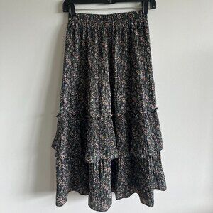 Vintage-Inspired Tiered Floral Skirt